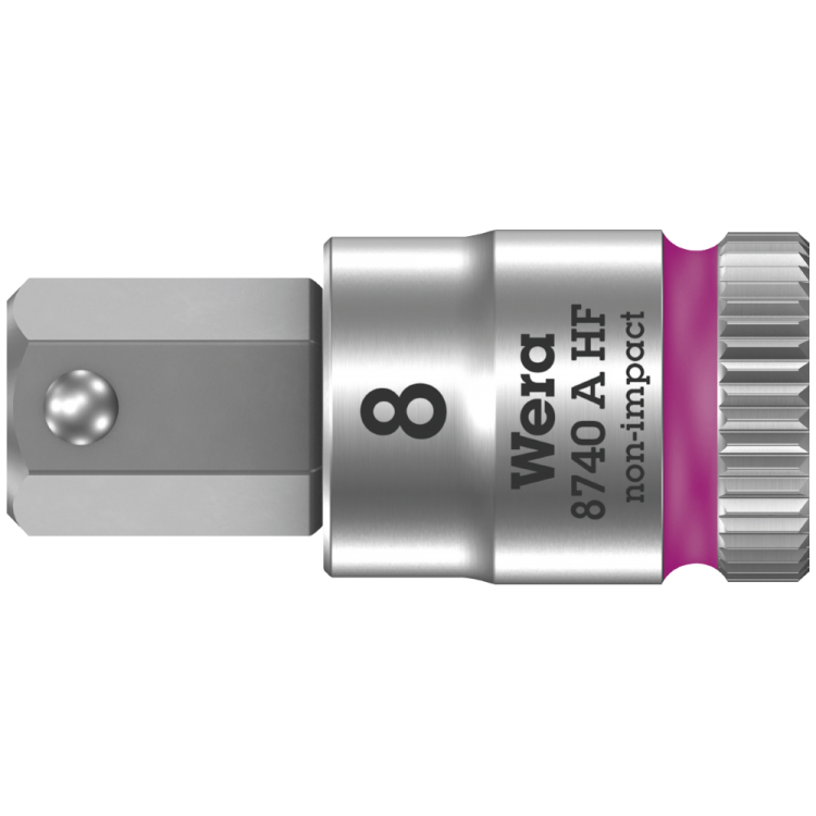 Викруткова головка Zyklop 8740 A HF, з приводом 1/4", з фіксуючою функцією, 8.0×28.0мм, 05003339001
