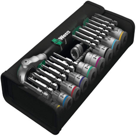 Набір WERA ZYKLOP SPEED 8100 SB 9, привід 3/8", 05004049001, дюймовий