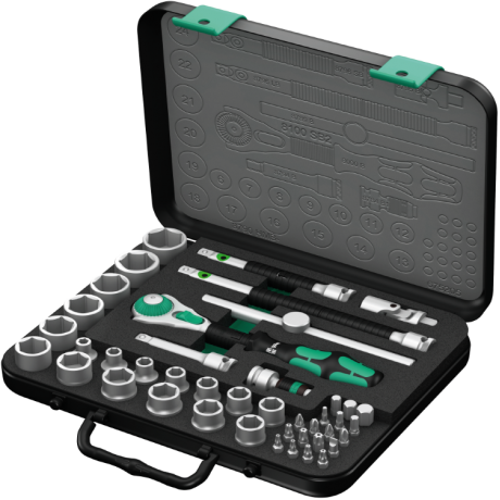 Набір WERA ZYKLOP SPEED 8100 SB 2, привід 3/8", 05003594001, метричний