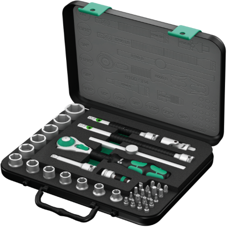 Набір WERA ZYKLOP SPEED 8100 SB 4, привід 3/8", 05003596001, дюймовий