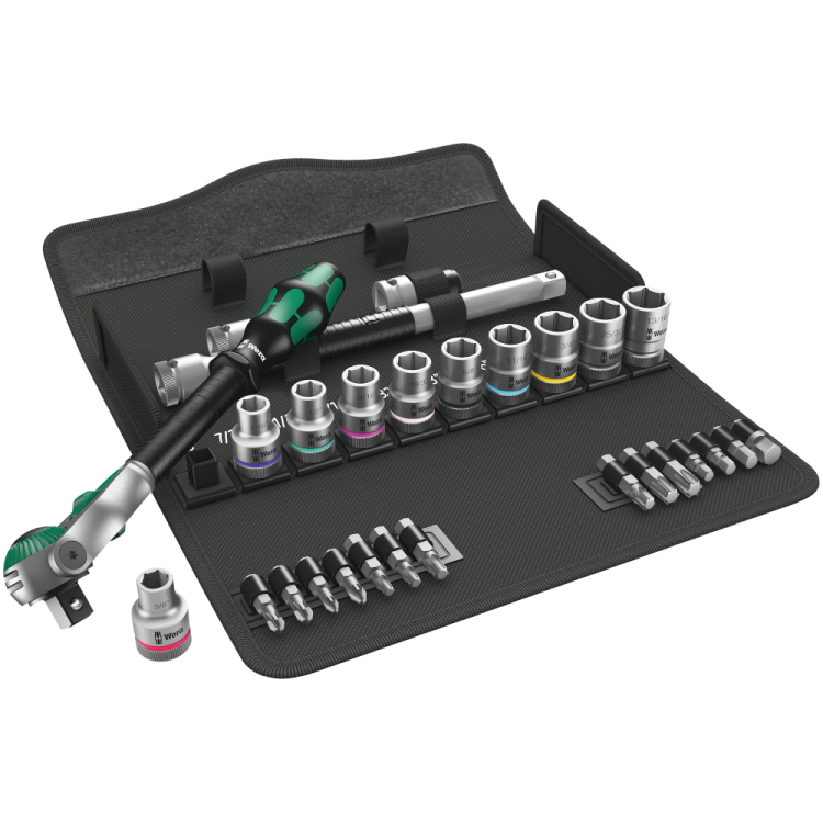 Набір WERA ZYKLOP SPEED 8100 SC 9, привід 1/2", 05004079001, дюймовий