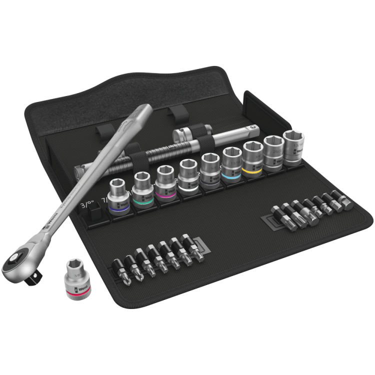 Набір WERA ZYKLOP METAL PUSH 8100 SC 10, привід 1/2", 05004080001, дюймовий