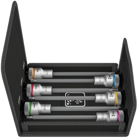 Набір викруткових головок Zyklop 8767 C TORX® HF 2, з фіксуючою функцією, 05004211001