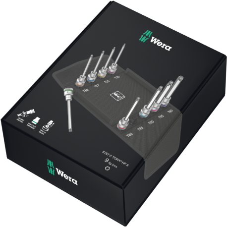 Набір викруткових головок Zyklop 8767 C TORX® HF 3, з фіксуючою функцією, 05004212001