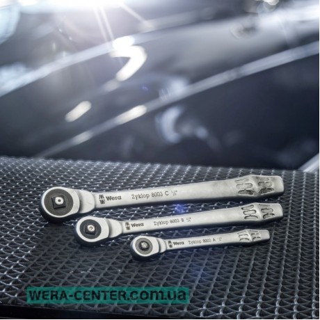 Тріскачка WERA ZYKLOP METAL PUSH 8003 C, привід 1/2", 05004063001