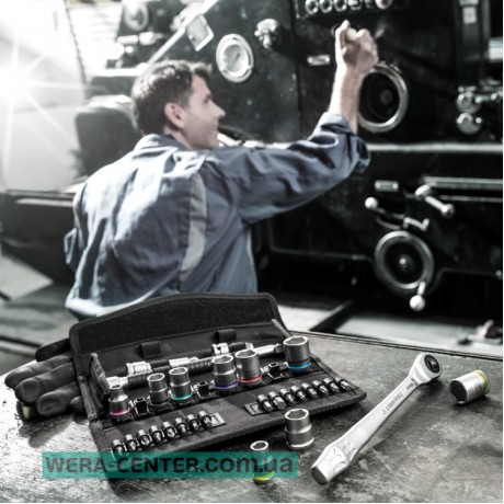 Набір WERA ZYKLOP METAL PUSH 8100 SB 7, привід 3/8", 05004047001, метричний