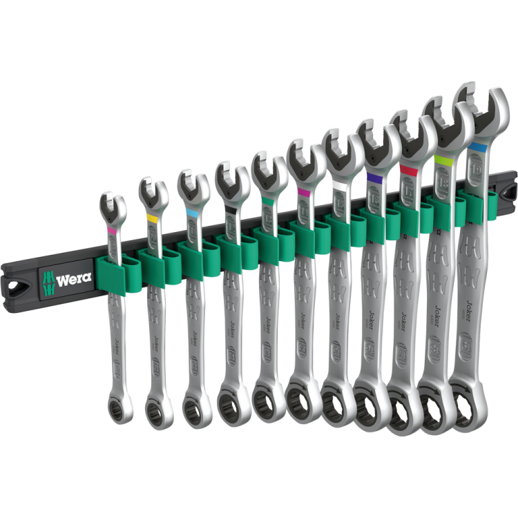 Набір ключів з тріскачкою WERA 9630 Magnetic rail 6000 Joker 1, 11шт, 05020014001