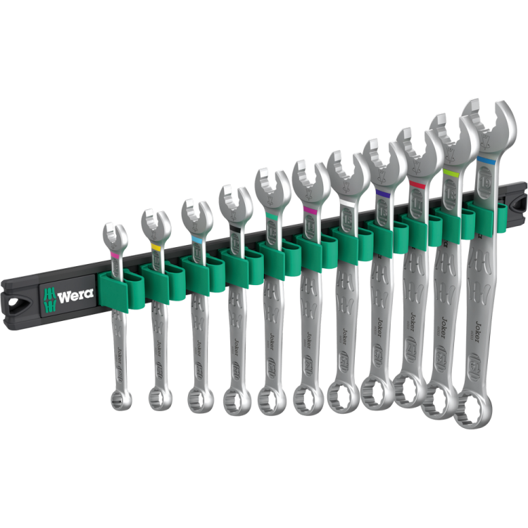 Набір комбінованих гайкових ключів WERA 9640 Magnetic rail 6003 Joker 1, 11шт, 05020233001