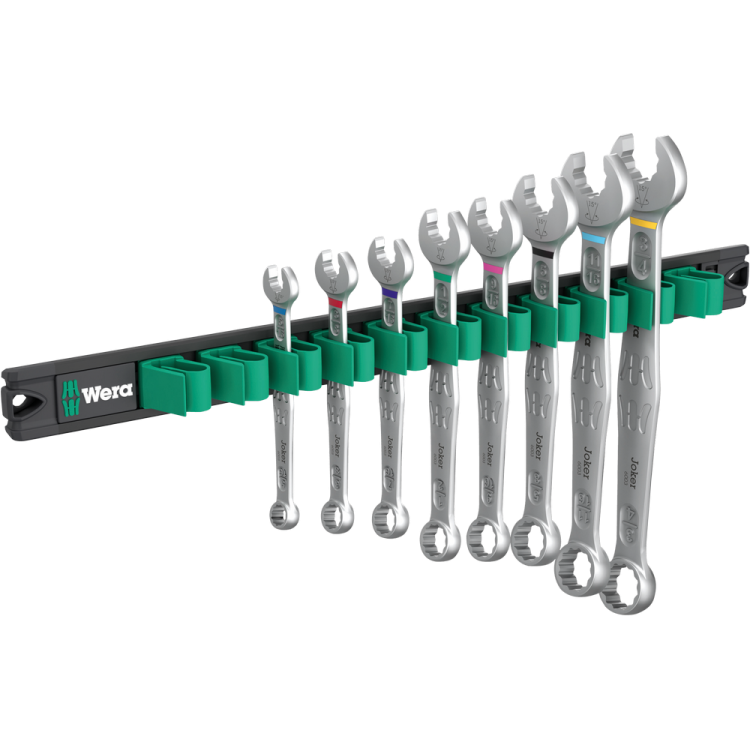 Набір комбінованих гайкових ключів WERA 9642 Magnetic rail 6003 Joker Imperial 1, 8шт, 05020235001