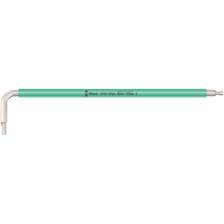 Г-подібний ключ WERA, 3950 SPKL Multicolour, метричний, нержавіюча сталь, 05022661001, 2.0×101мм