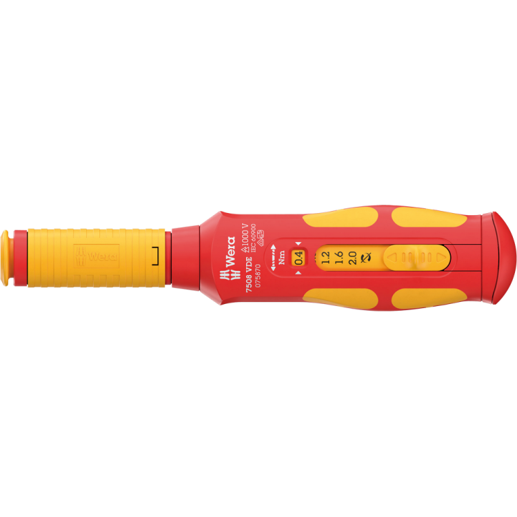 Викрутка динамометрична WERA 7508 VDE Kraftform Safe-Torque Speed 0.4-2.0 Nm, 05075870001