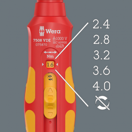 Викрутка динамометрична WERA 7516 VDE Kraftform Safe-Torque Speed 2.4-4.0 Nm, 05075876001