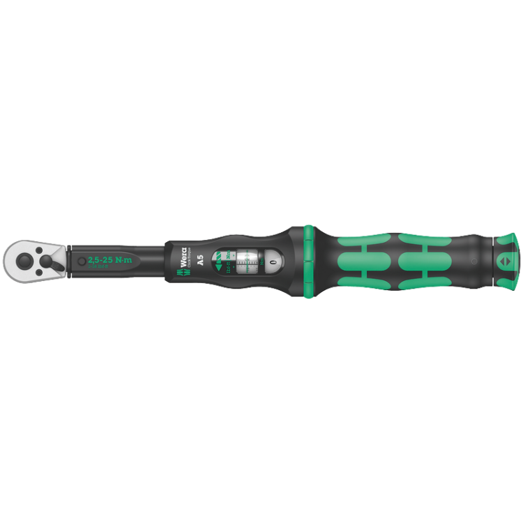 Динамометричний ключ з тріскачкою та реверсом Wera Click-Torque A 5, 05075604001