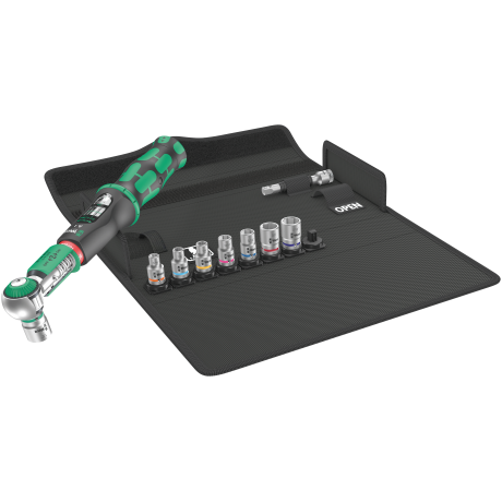 Динамометричний ключ з тріскачкою та реверсом в наборі WERA Safe-Torque A 1 Imperial Set 1, з квадратним хвостовиком 1/4" та моментом від 2 до 12Nm, 05075831001, дюймовий