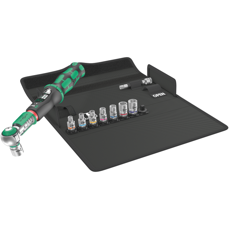 Динамометричний ключ з тріскачкою та реверсом в наборі WERA Safe-Torque A 1 Imperial Set 1, з квадратним хвостовиком 1/4" та моментом від 2 до 12Nm, 05075831001, дюймовий