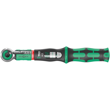 Динамометричний ключ з тріскачкою та реверсом WERA Safe-Torque A 2, з шестигранним хвостовиком 1/4" та моментом від 2 до 12Nm, 05075801001