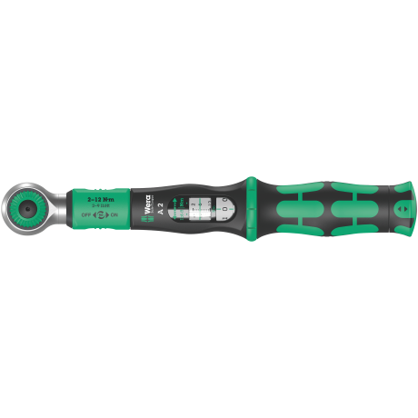 Динамометричний ключ з тріскачкою та реверсом WERA Safe-Torque A 2, з шестигранним хвостовиком 1/4" та моментом від 2 до 12Nm, 05075801001