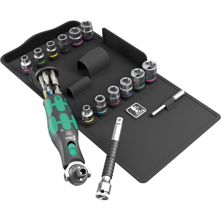 Набір WERA 8009 Zyklop Pocket 4, 05004285001, 27 предметів, дюймовий
